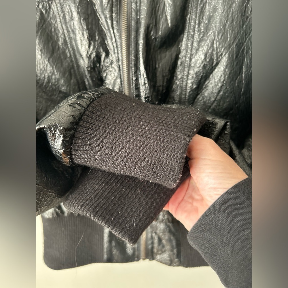 Via Spiga vegan cracked leather bomber jacket - Picture 6 of 14